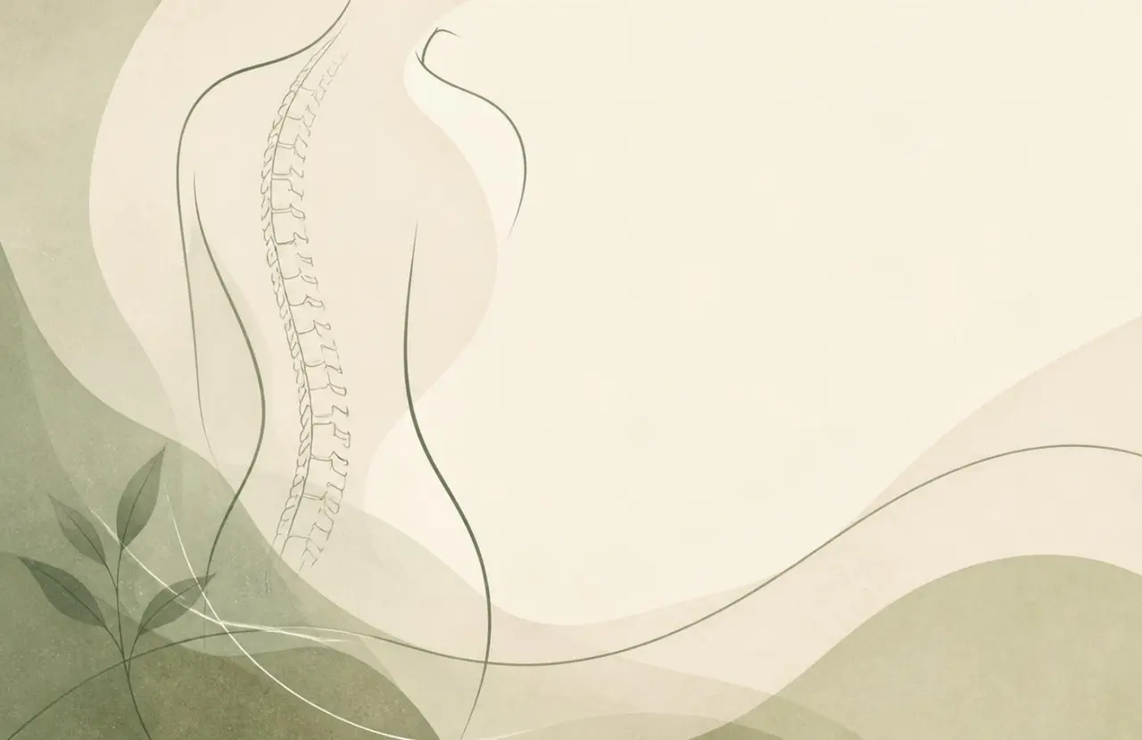 Ilustração de osteopatia e coluna vertebral