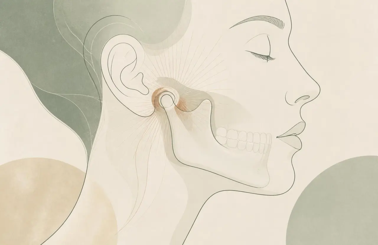 Ilustração da articulação temporomandibular
